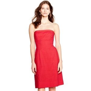 White House Black Market strapless eyelet dress